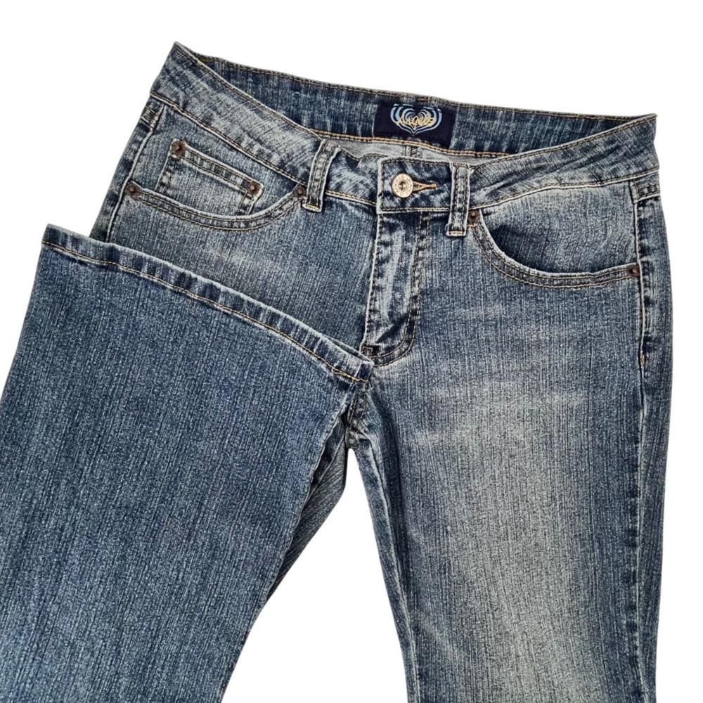 Vintage Angels Bootcut Jeans Womens 9 Long Blue Medium Wash Mid Rise Denim Y2K - Picture 1 of 10